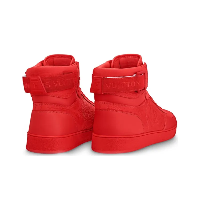 LOUIS VUITTON Rivoli High Top Stylish Skateboarding Shoes Men's Red-2