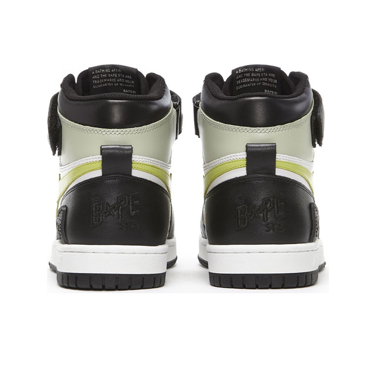 BAPE a BATHING APE Block Sta Hi Black Lime US M 8 - POIZON BAPE a BATHING APE Block Sta Hi Black Lime US M 8 - POIZON