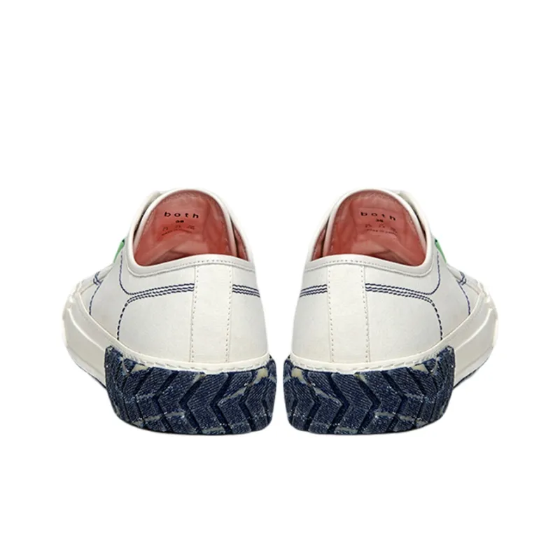 Both Skateboard Shoes Women's Low Top White Blue-3