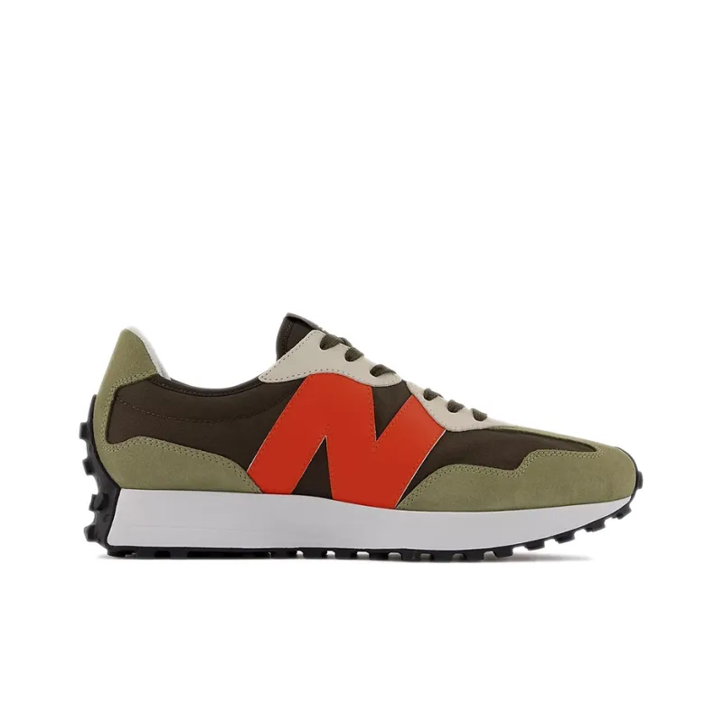 New Balance 327 True Olive Vibrant Orange-1