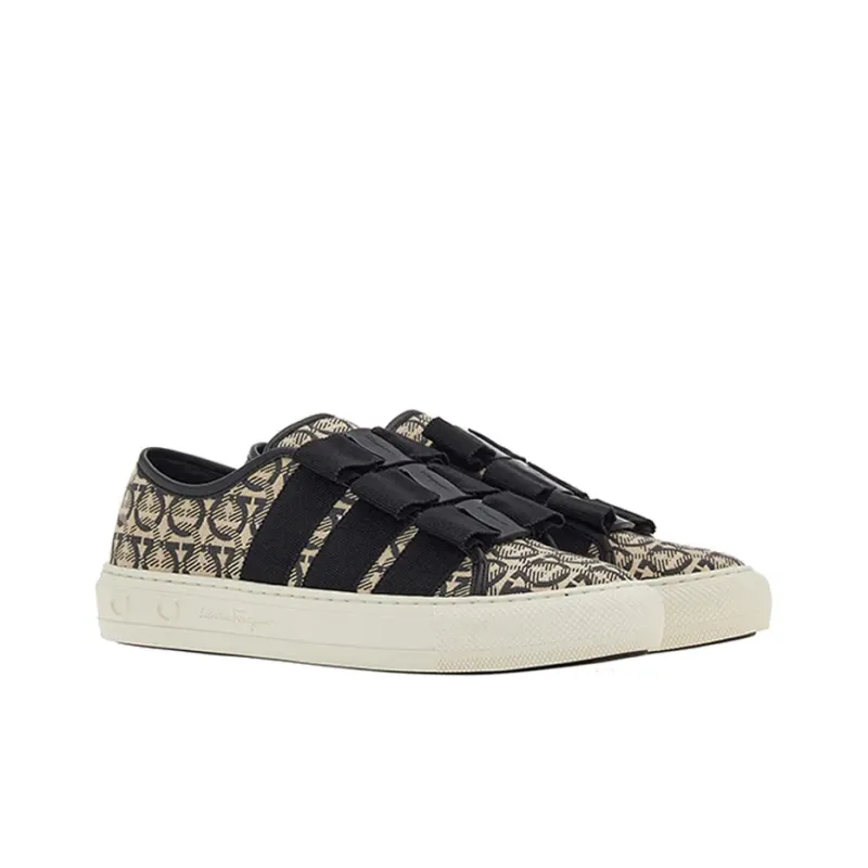 FERRAGAMO Gancini And Vara Bow Low-top Sneakers-2