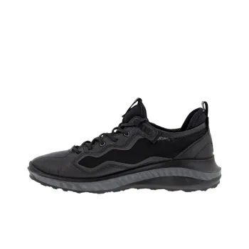 Ecco St 360 Cushioned Anti Slip And Wear Resistant Lightweight Low Top Casual Shoes Men's Black