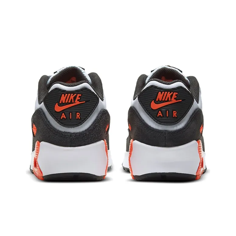 Nike Air Max 90 Leather 'Grey Bright Crimson' GS-4