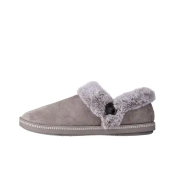 Skechers Cozy Campfire-Fresh Toast Anti-Slip And Wear-Resistant Warm Low-Top Casual Shoes Women's Gray Fleece-Lined