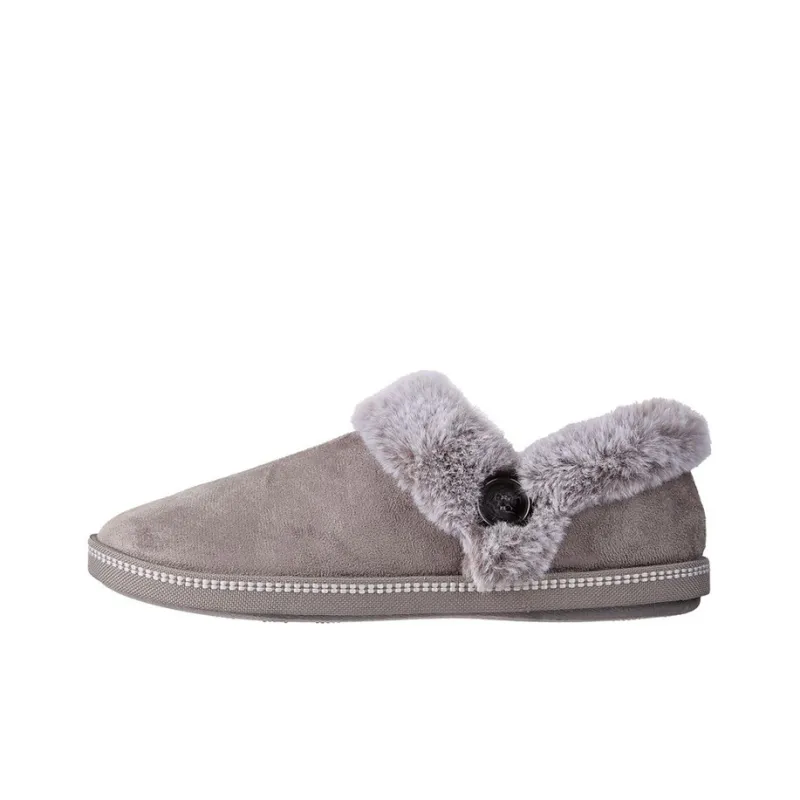 Skechers Cozy Campfire-Fresh Toast Anti-Slip And Wear-Resistant Warm Low-Top Casual Shoes Women's Gray Fleece-Lined-0