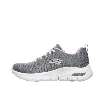 Skechers Arch Fit Cushioning Anti-Slip And Wear-Resistant Low-Top Running Shoes Women's Gray Pink