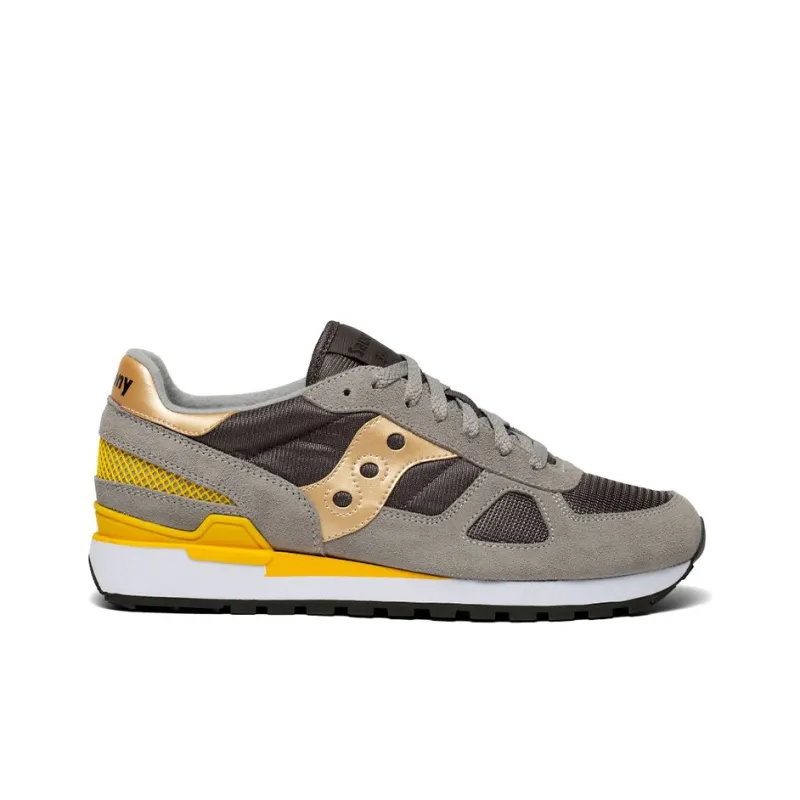Saucony Shadow Original Running Shoes Men Low-Top Gray/Yellow/White-1