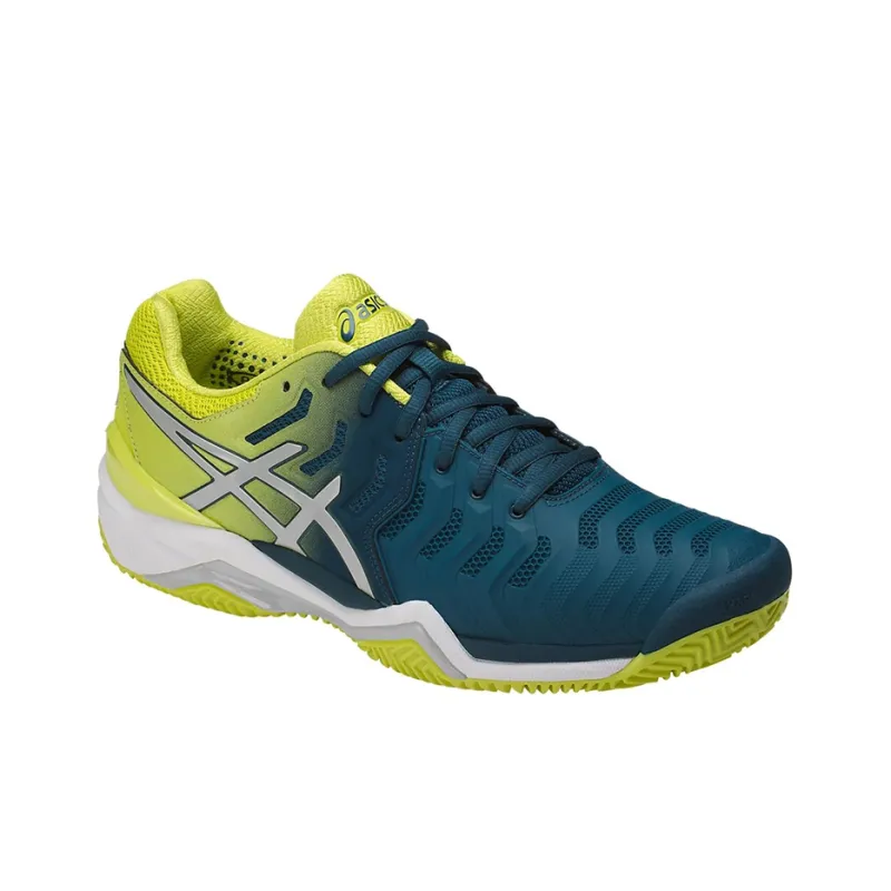 Asics Gel-Resolution 7 Running Shoes Men Low-Top Blue/Yellow-3