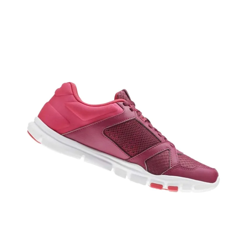 Reebok Yourflex Trainette Slip-Resistant Cushioning Wear-Resistant Lightweight Low-Top Running Shoes Women's Dark Pink-3