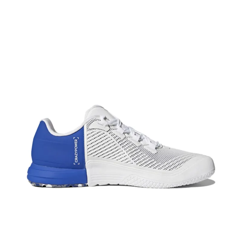 Adidas CrazyPowe Anti-Slip Wear-Resistant Low-Top Running Shoes Men's White Blue-1