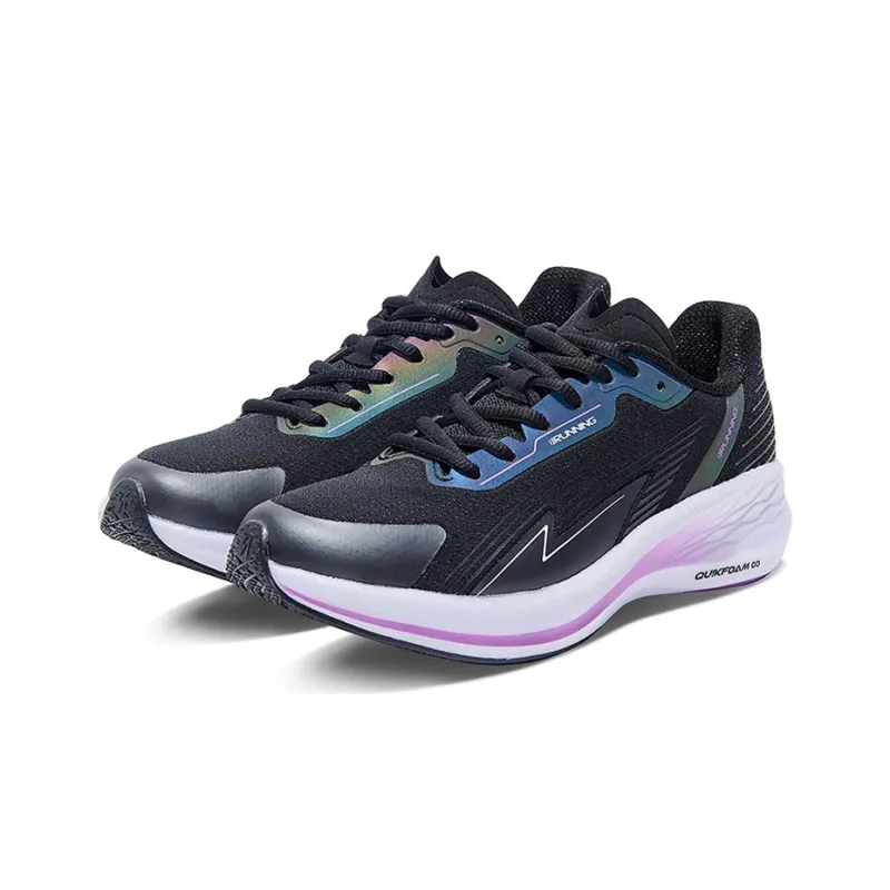 361° Flying Wing Lightweight And Breathable Low Top Running Shoes Women's Black Purple-2