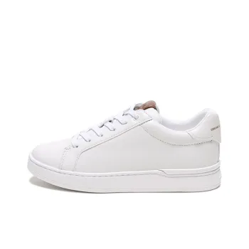 COACH Lowline Luxe Stylish Skateboarding Shoes Women's White