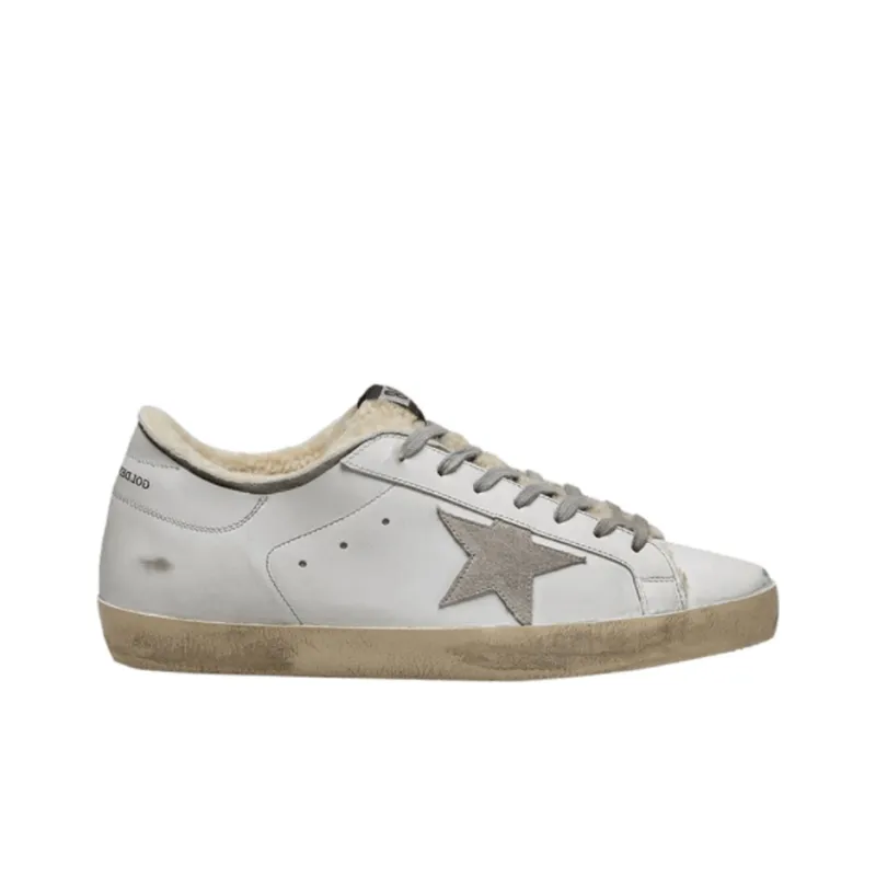 Golden Goose Super Star Skateboard Shoes Men's White, Distressed Style-1