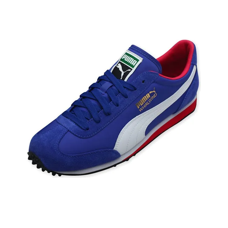 PUMA Whirlwind Classic Anti Slip And Wear Resistant Lightweight Low Top Running Shoes Men's Blue White-2