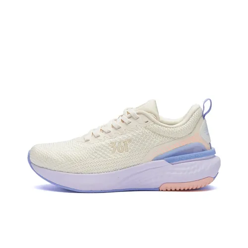 361° Fluttering Strength Breathable And Resilient Low-Top Running Shoes Women's White Purple
