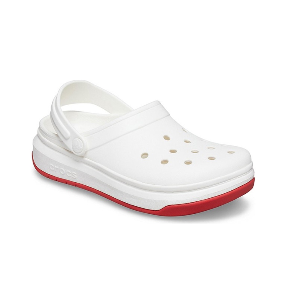 Cheap Fitforhealth Jordan Outlet Crocsband Full Force Thick Sole Sandals White Red Unisex crocs literide w11 41 43 27