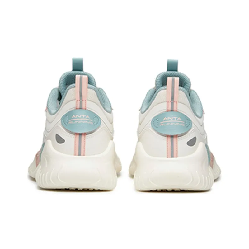 ANTA Running Collection Running Shoes Women's Low Top White/Blue/Pink-4