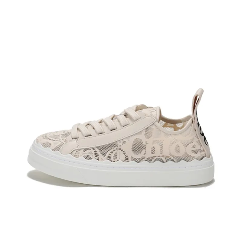 Chloé Lauren Lace-detail Sneakers-0