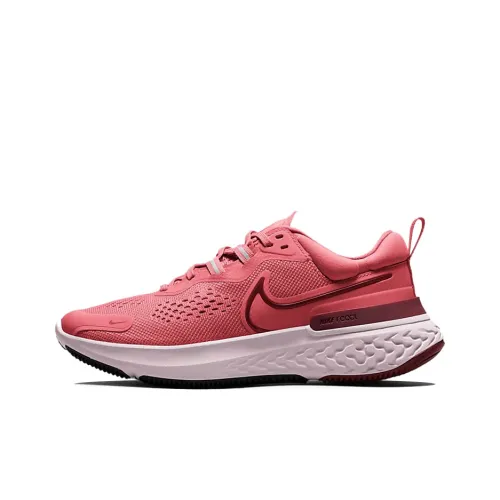 Nike React Miler 2 Running Shoes Women's Low-Top Pink/Red/White