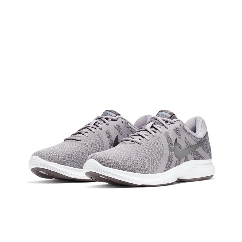 Nike Revolution 4 Breathable Shock Absorption Non Slip Low Tops Gray-2