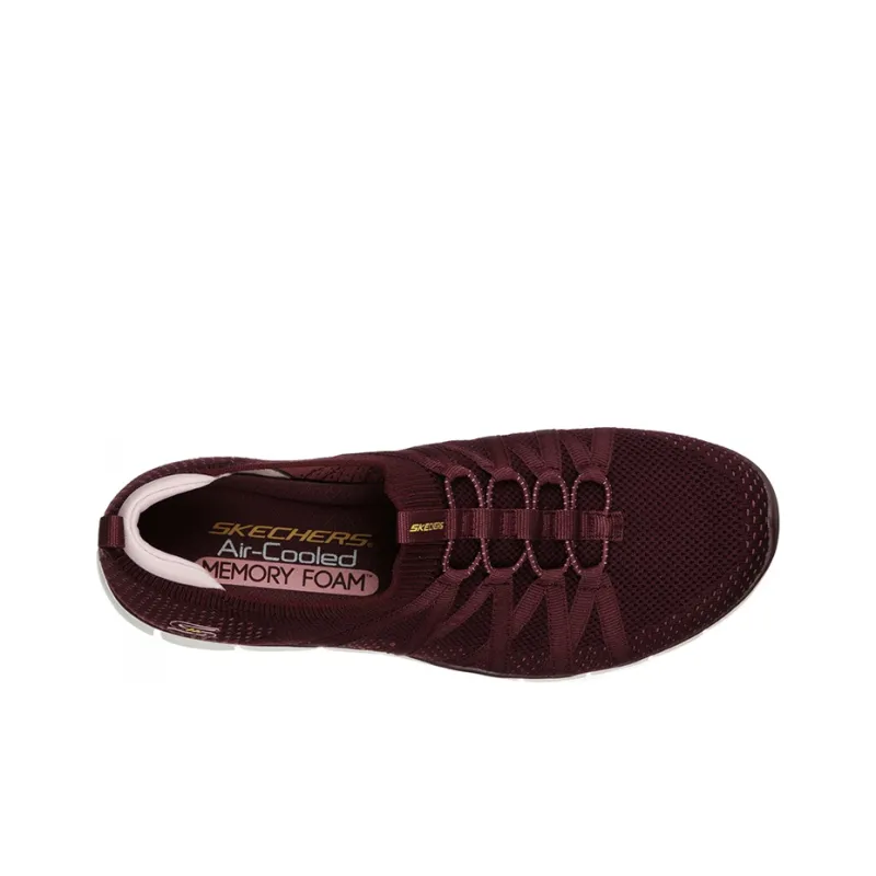 Skechers Gratis Collection Running Shoes Women's Low Top Burgundy-3