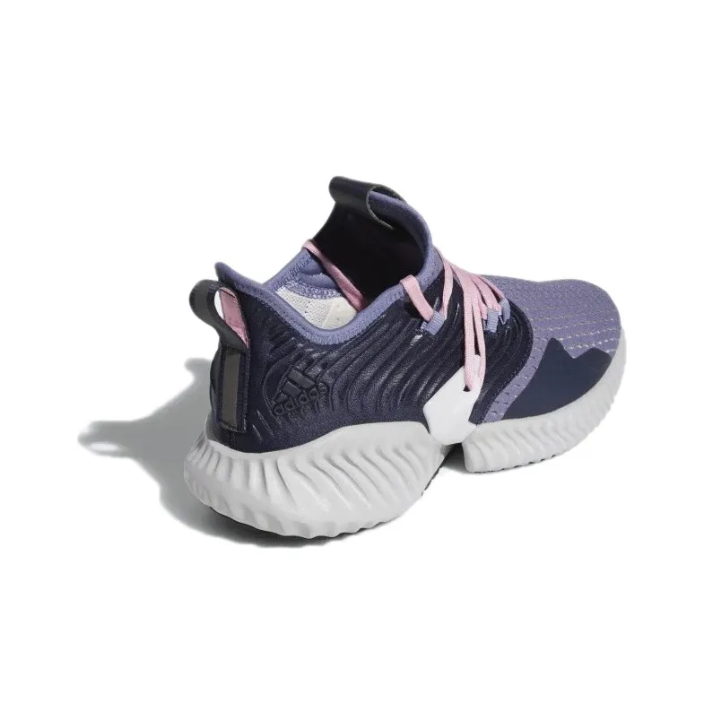 Adidas Alphabounce Instinct Slip-Resistant Breathable Low-Top Running Shoes Women's Purple Black-3