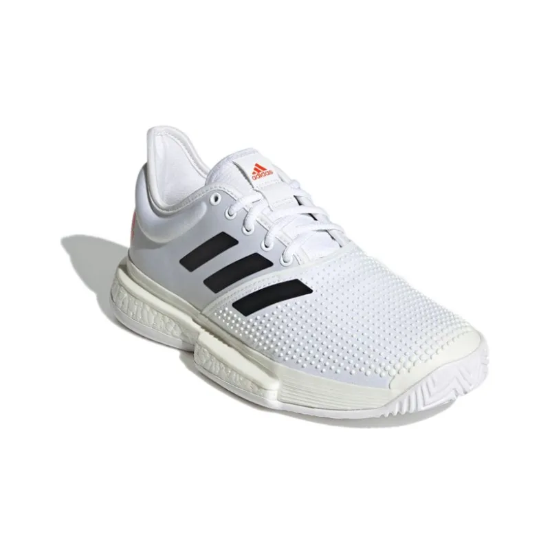 Adidas Solecourt Tokyo Tennis Durable Breathable Low-Top Tennis Shoes Women's White Black-2