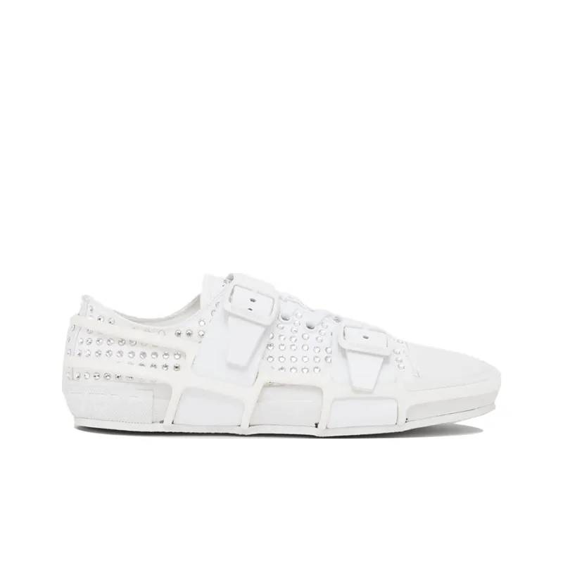 Burberry Webb Low-Top Stylish Skateboarding Shoes Men's White-1