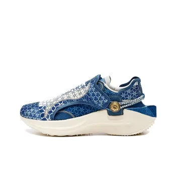 LiNing Blue Series Cushioning Anti Slip And Wear Resistant Low Top Sports Casual Shoes Men's Blue White