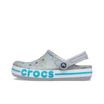 Crocs Printing Beach Unisex Gray Blue Sandals 'Grey Blue'
