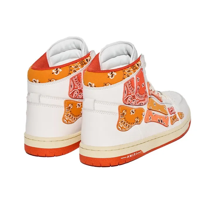 AMIRI Skel Top Hi Bandana White Orange-2