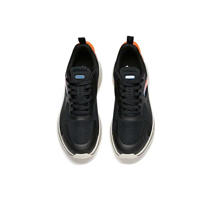 Anta Cushioning, Slip Resistant, Abrasion Resistant, Breathable Low Top Running Shoes Men's Black Orange-3