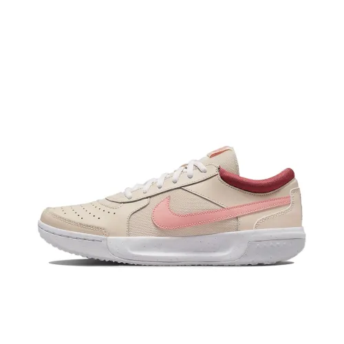 Nike Court Lite Tennis Shoes Women's Low-Top Khaki/Pink/White