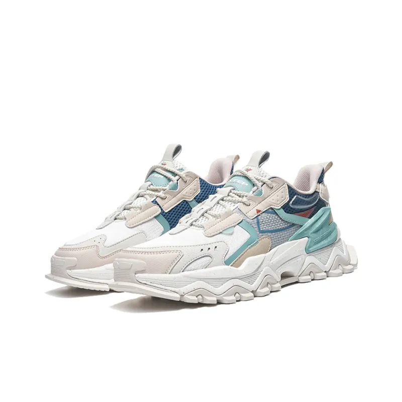 XTEP Shanhai Collection Materia Medica Abrasion Resistant Breathable Low Top Casual Shoes Men's White Blue-2
