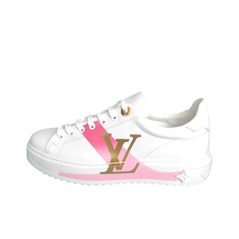 LOUIS VUITTON Time Out Leather Gold Pink White Women's-0