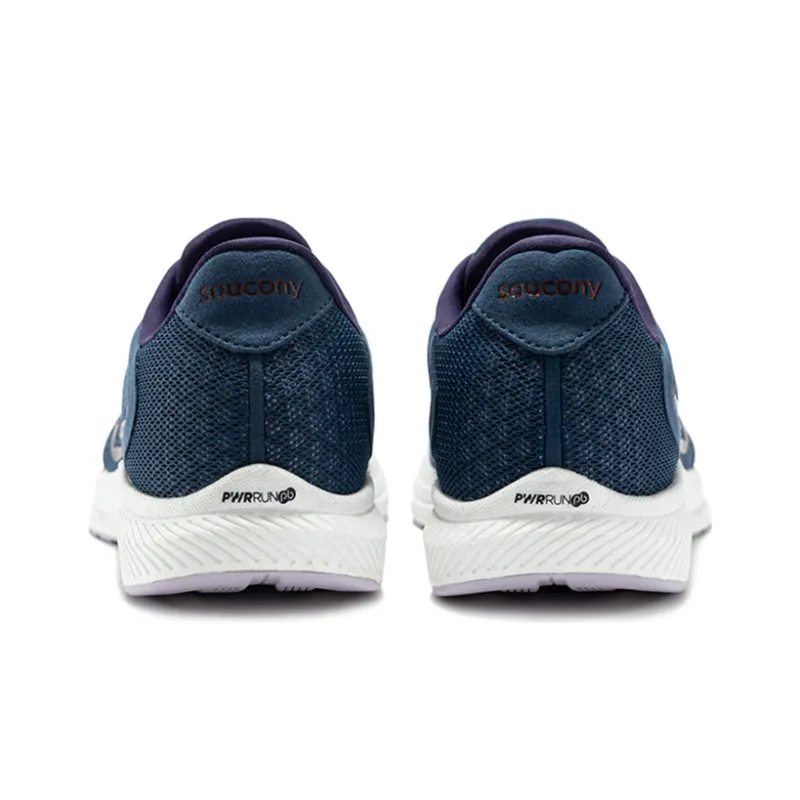 Saucony Freedom 4 Cushioning Anti Slip Wear Resistant Breathability Low Top Running Shoes Women's Dark Blue-3