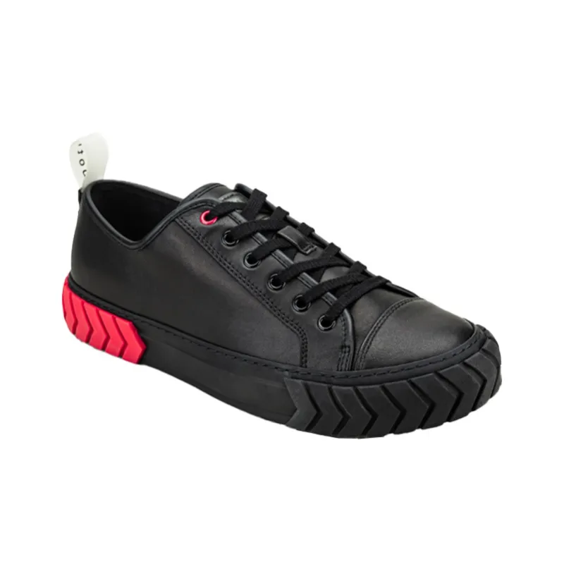 Both Skateboard Shoes Women's Low Top Black/Red-2
