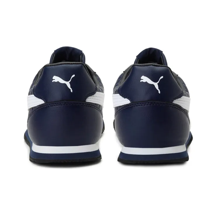 PUMA Corona Idp Cushioning Wear-Resistant Low-Top Running Shoes Men's Blue White Black-3