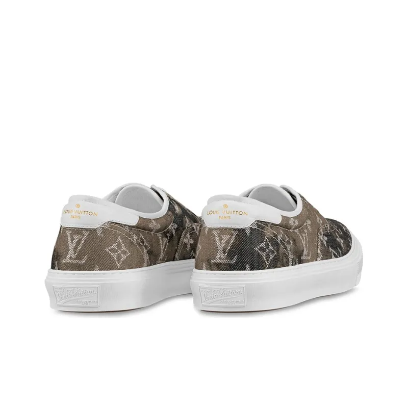 LOUIS VUITTON Trocadérorichelieu Low Top Stylish Skateboarding Shoes Men's Taupe-3