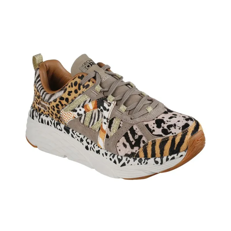 Skechers Max Cushioning Casual Shoes Women's Low-Top Leopard Print-2