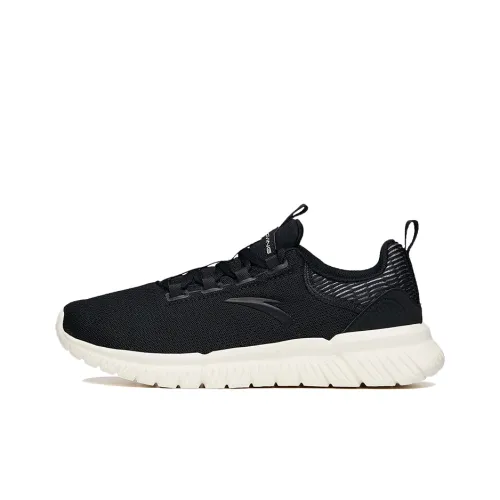 Anta Comfortable Run Collection Low-Top Running Shoes Women's Black White