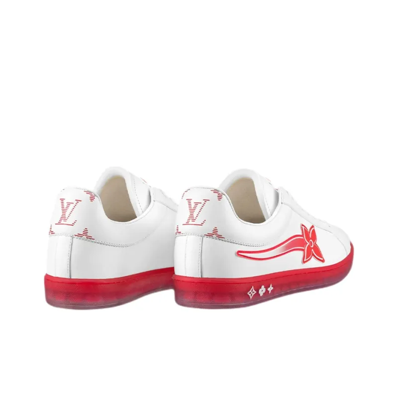 LOUIS VUITTON Luxembourg Samothrace Sneaker White Red-2