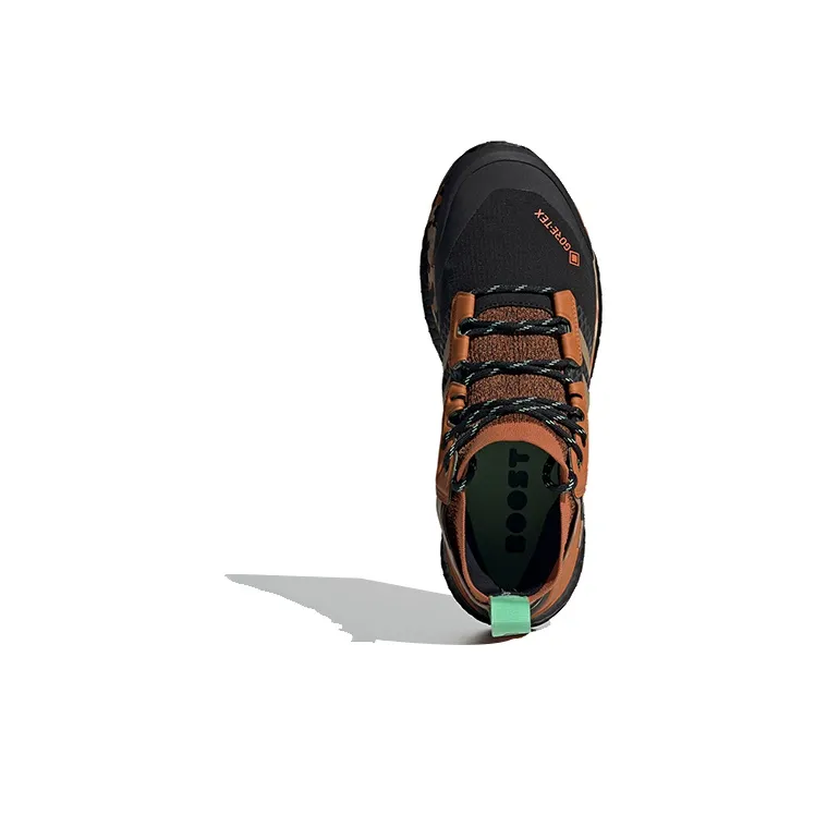 Adidas Terrex Free Hiker GTX Hiking Anti-Slip And Wear-Resistant Breathable High-Top Trekking Shoes Men's Black Orange-4