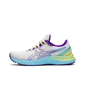 Asics Gel-Excite 8 Wear-Resistant Low-Top Running Shoes Women's White Purple Blue