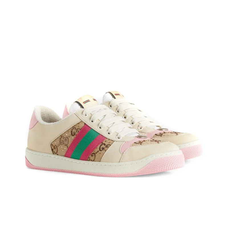 GUCCI Women's Gg Screener 'GG Canvas Beige Pink' Women's-1