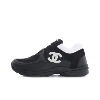 CHANEL Women's Cc Logo Sneaker 'Black White' Women's