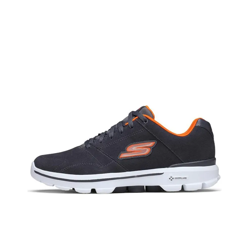Skechers Go Walk 3 Casual Shoes Men Low-Top Gray/Orange-0