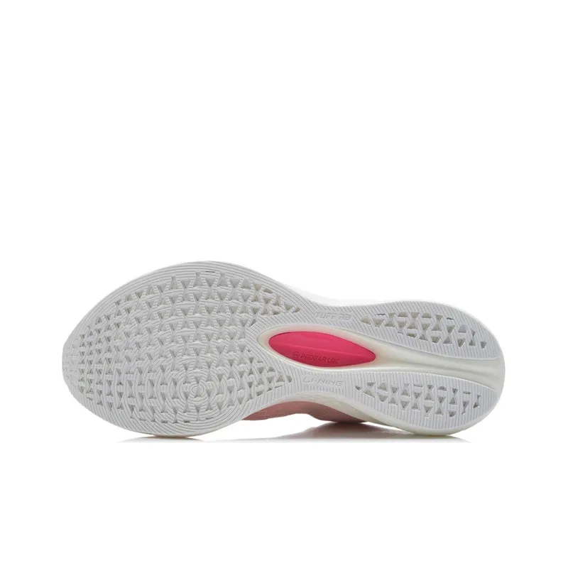 LiNing Red Hare 5 Pro Breathable Low Top Running Shoes Women's Peach Orange Pink-4
