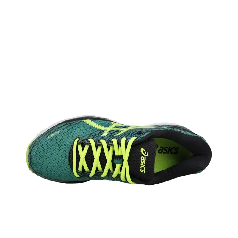 Asics GEL-Nimbus 18 Wear-Resistant Slip-Resistant Low-Top Running Shoes Men's Green Yellow-2