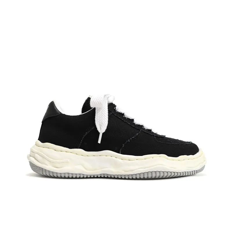 MIHARA YASUHIRO Maison MIHARA YASUHIRO Wayne OG Sole Washed Canvas Low Black-1